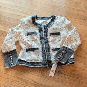 Nanette Lepore Tweed Blazer - Cream and Black